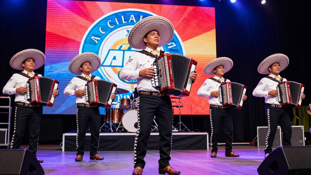 Natanael Cano performing with musicians