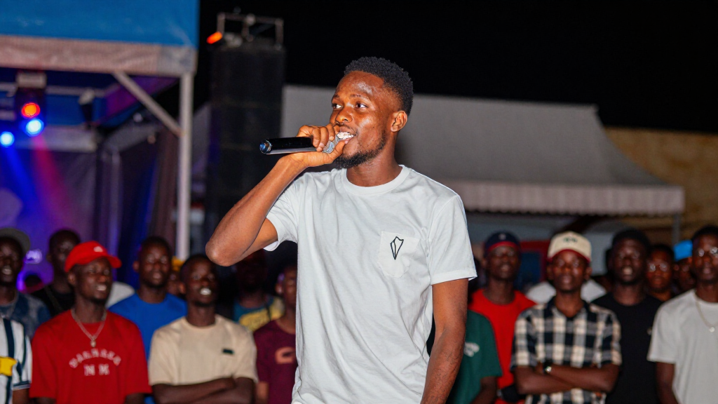 Phyno performing live at a concert