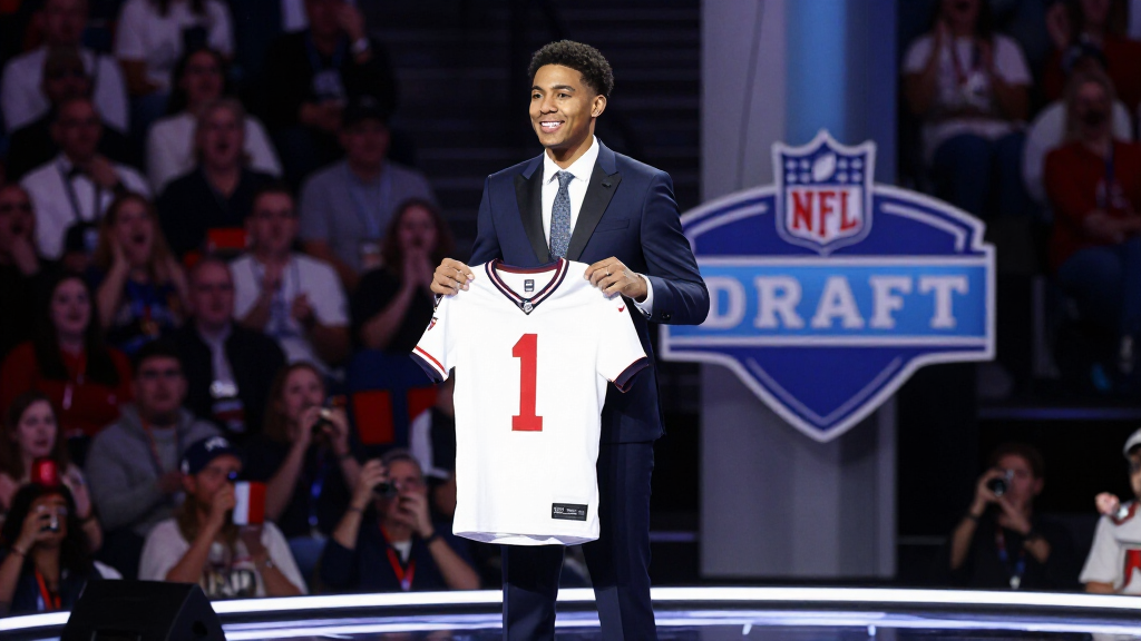 Shedeur Sanders at the 2025 NFL Draft ceremony