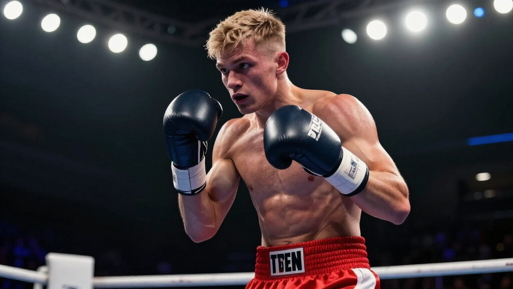 Tommy Fury in boxing stance in the ring