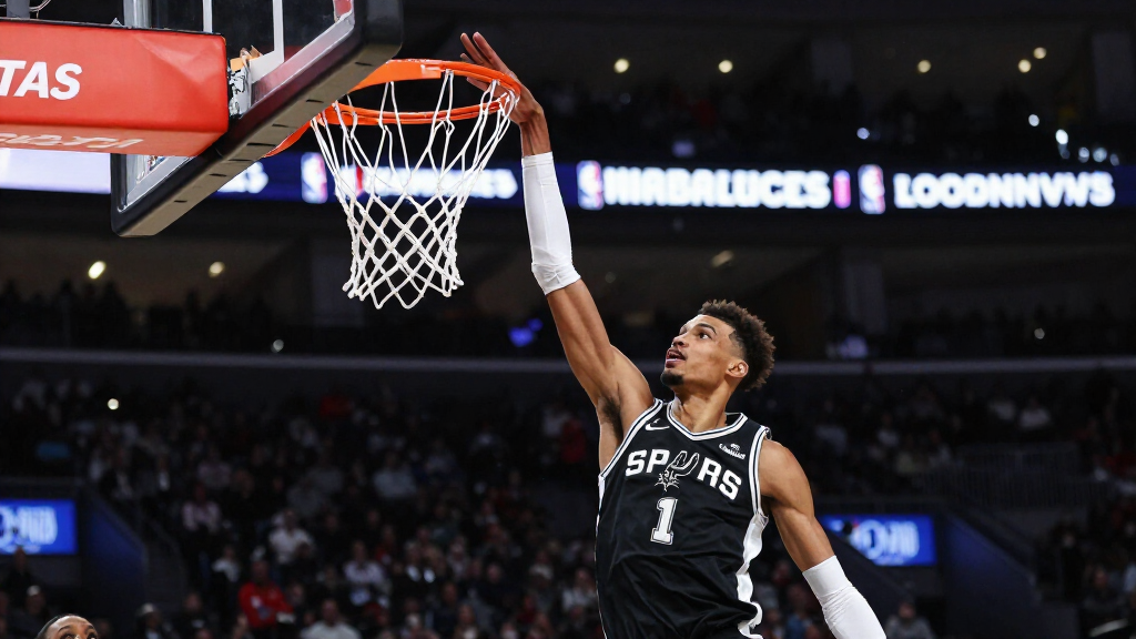 Victor Wembanyama San Antonio Spurs NBA center blocking