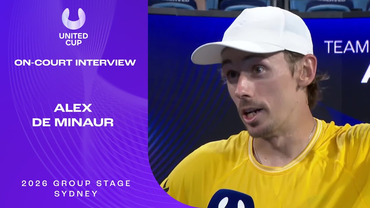 Alex de Minaur on-court interview United Cup 2026