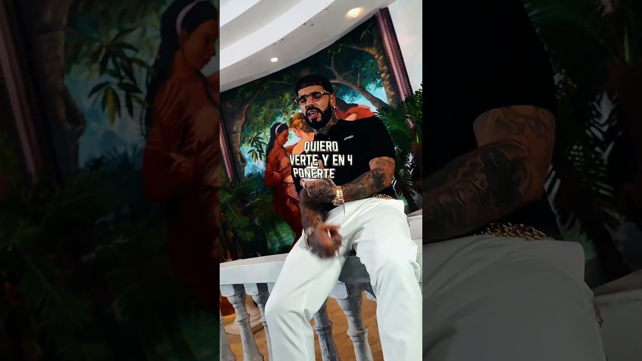 Anuel AA in the recording studio working on new music