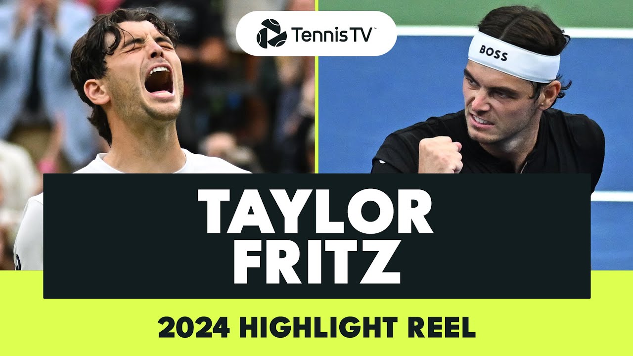 Taylor Fritz playing an ATP match
